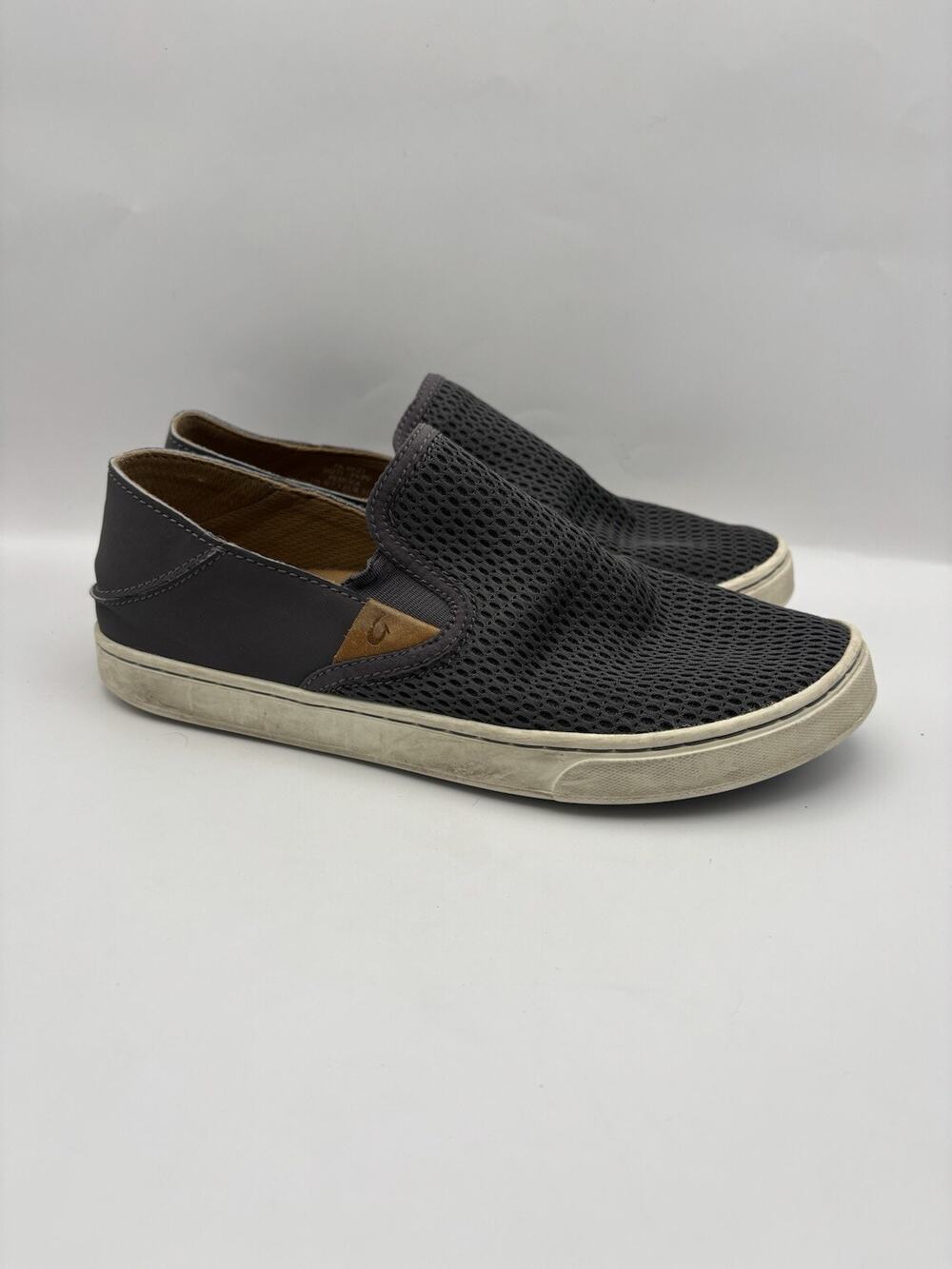 Olukai Pehuea Slip On Gray Shoes Women Size 7.5